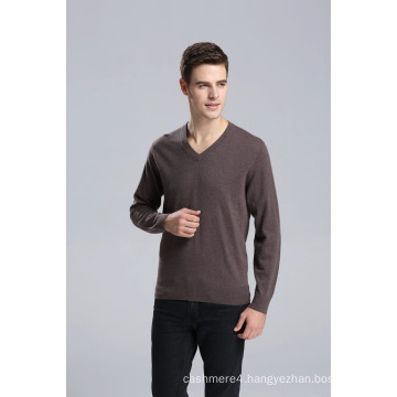 Yak Wool V Neck Pullover Long Sleeve Sweater/Garment/Clothes/Knitwear